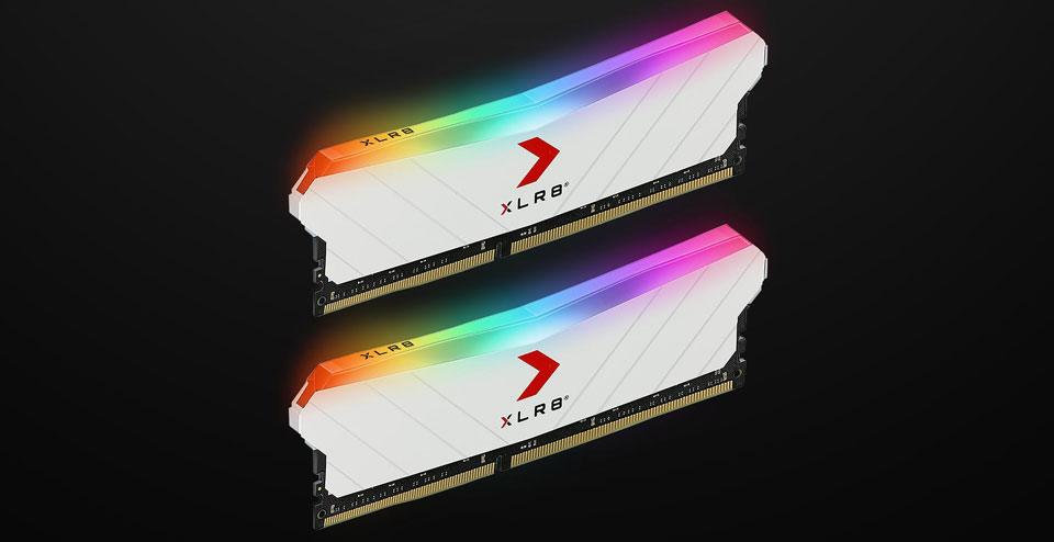 XLR8 RGB DDR4 3600Mhz 16GB (2x8) Desktop Memory White MD16GK2D4360016XRGBW