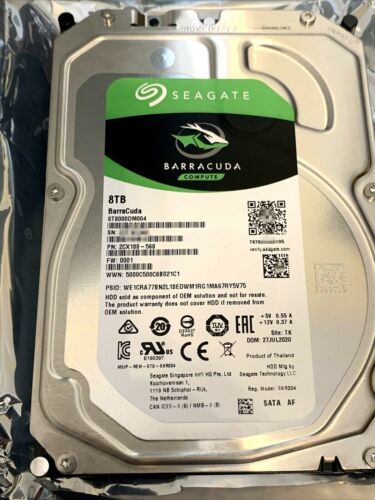 BarraCuda 3.5" 8TB SATA Internal Hard Drive HDD 256MB ST8000DM004