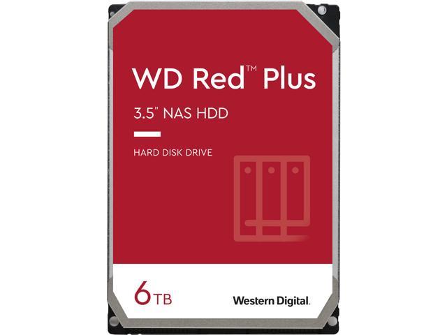 WD Red Plus 3.5" 6TB SATA Internal Hard Drive HDD 128MB WD60EFZX