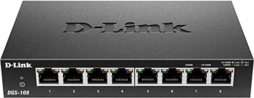 DGS-108 8-Port Gigabit Desktop Switch (Metal Housing)