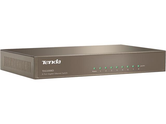 Tenda TEG1008D 8-Port Gigabit Business Desktop Switch Metal Case Lightning proof