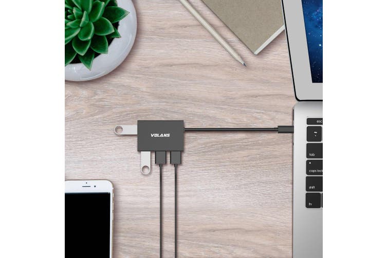 VL-HB04S-C2 Aluminium 10Gbps USB-C to 4-Port USB 3.1 Hub