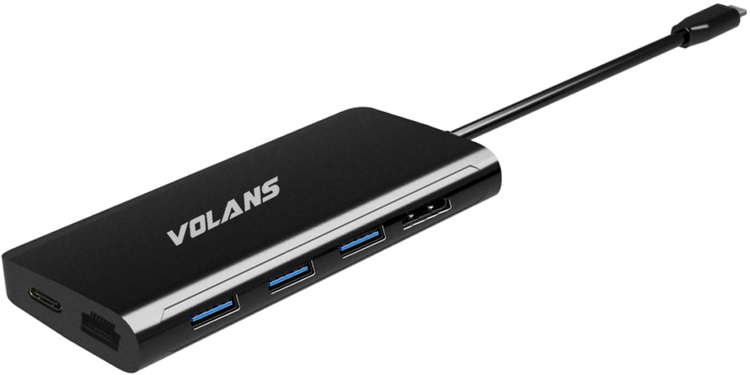 VL-UCH3CLR Aluminium 3-Port USB3.0 Hub HDMI2.0 Multiport Adapter card reader