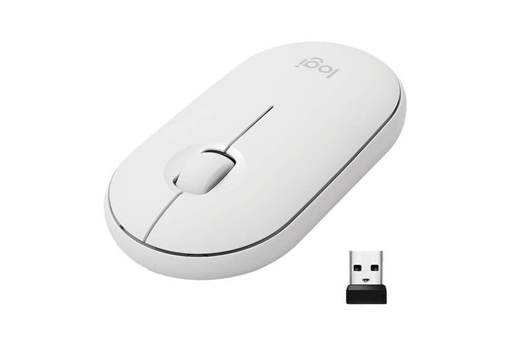 910-005600 Pebble M350 Wireless/Bluetooth Mouse - Off White