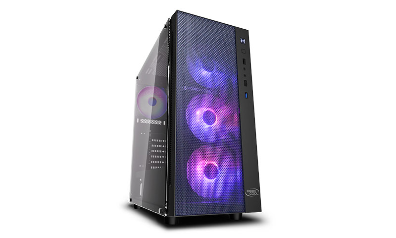 Matrexx 55 Mesh ADD-RGB 4F Mid Tower eATX Case TG DP-ATX-MATREXX55-MESH-AR-4F