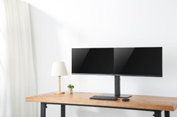 Dual Screen Pneumatic Vertical Lift Monitor Stand Fit Most 17‘-27’ Monitors LDS-22T02