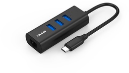 VL-HJ45-C2 Aluminium USB-C (Gen 2) to 3-Port Hub & Gigabit Ethernet Adapter