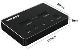 [VL-UCM2DS] VL-UCM2DS Aluminium 2-Bay USB-C (Gen 2) M.2 NVMe PCI-E SSD Docking Station with Clone