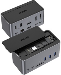 VL-UCQDMD Aluminium Quadruple Display Multifunctional USB-C Docking Station 