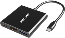 VL-UCH3C2 Aluminium USB-C Multiport 4K HDMI USB3.0 Adapter